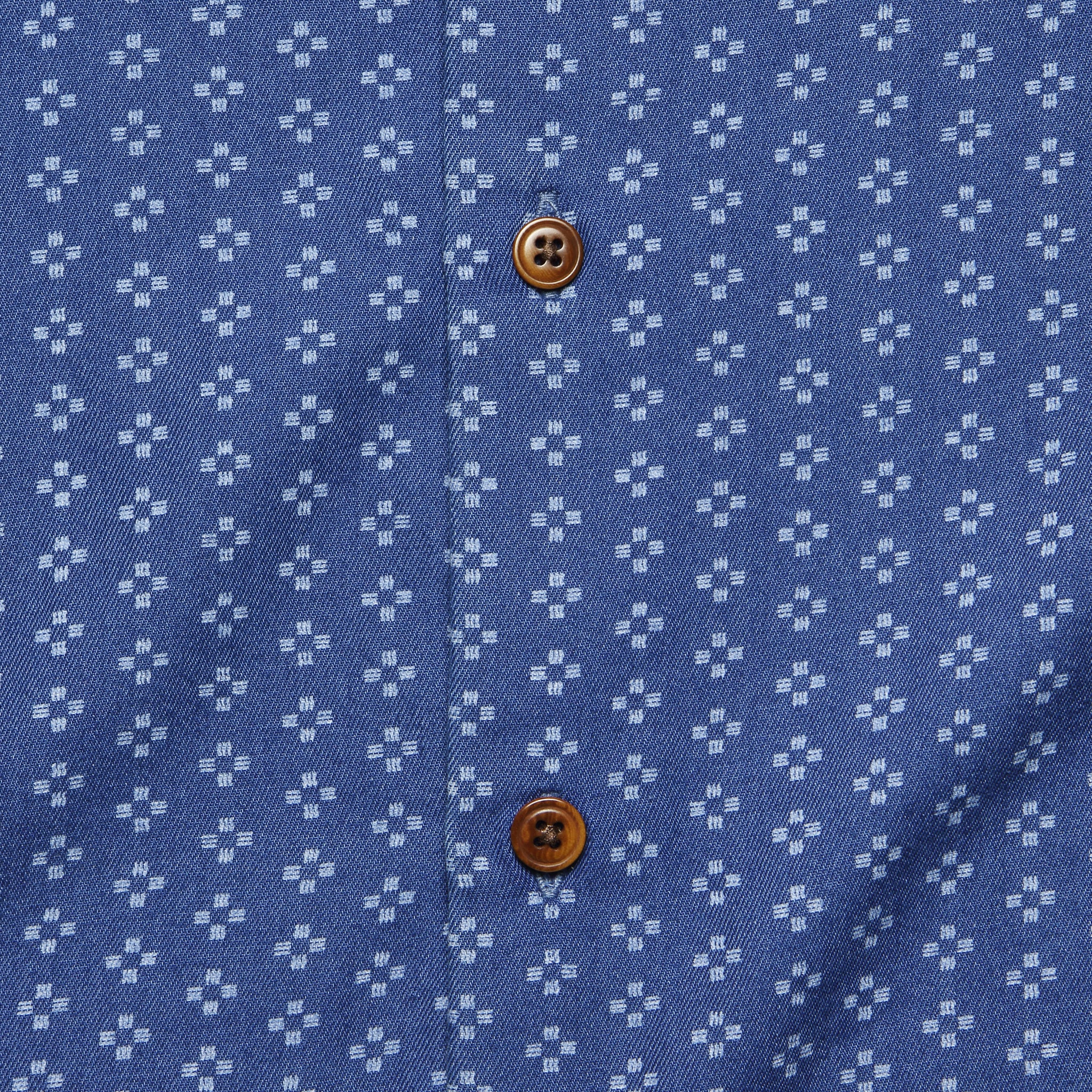 Playa Shirt - Eco Indigo Geo - Faherty - STAG Provisions - Tops - S/S Woven - Other Pattern