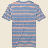 Stripe Garment Dyed Pocket Tee - Coast Coral - Faherty - STAG Provisions - Tops - S/S Tee