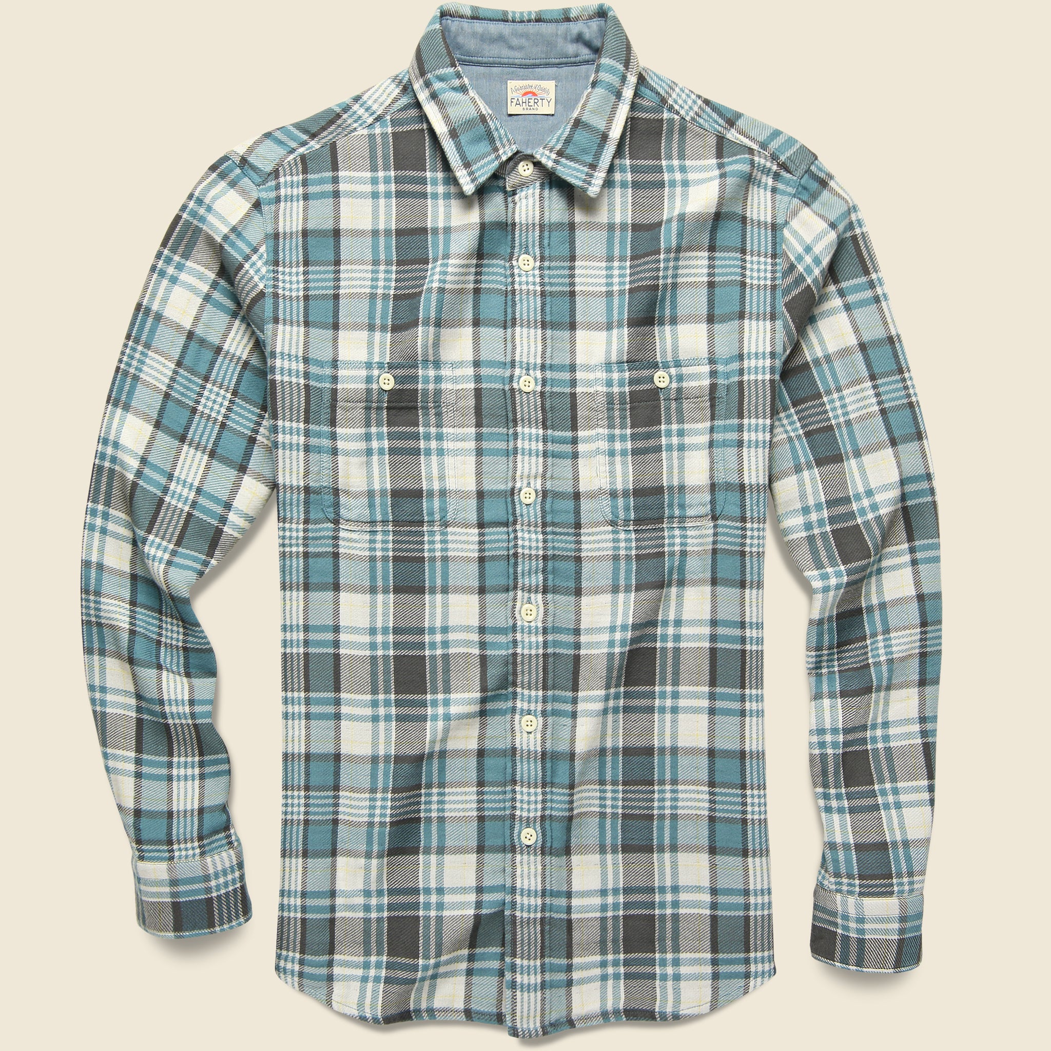 Roadtrip Shirt - Oceana Plaid - Faherty - STAG Provisions - Tops - L/S Woven - Plaid