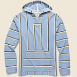 Biarritz Hoodie - Faded Denim Stripe - Faherty - STAG Provisions - Tops - Fleece / Sweatshirt