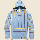 Biarritz Hoodie - Faded Denim Stripe - Faherty - STAG Provisions - Tops - Fleece / Sweatshirt