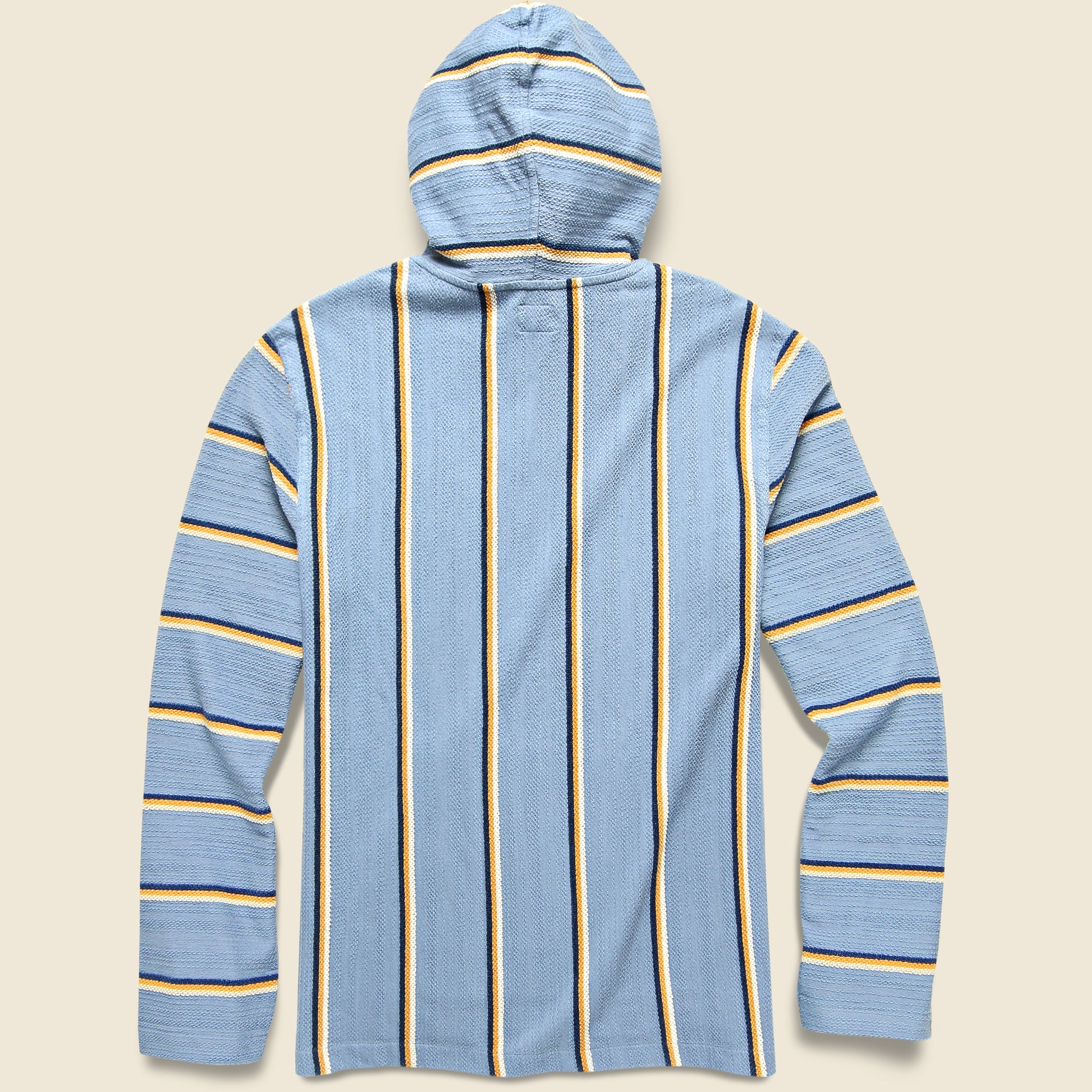 Biarritz Hoodie - Faded Denim Stripe - Faherty - STAG Provisions - Tops - Fleece / Sweatshirt