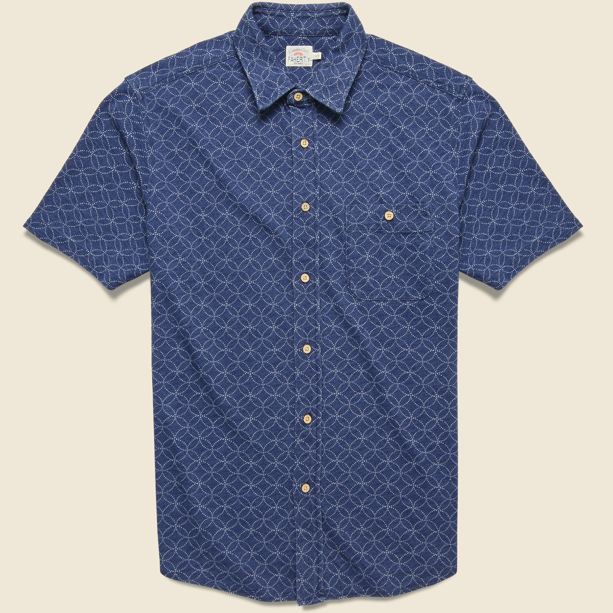 Knit Seasons Shirt - Moonlight Batik - Faherty - STAG Provisions - Tops - S/S Woven - Other Pattern