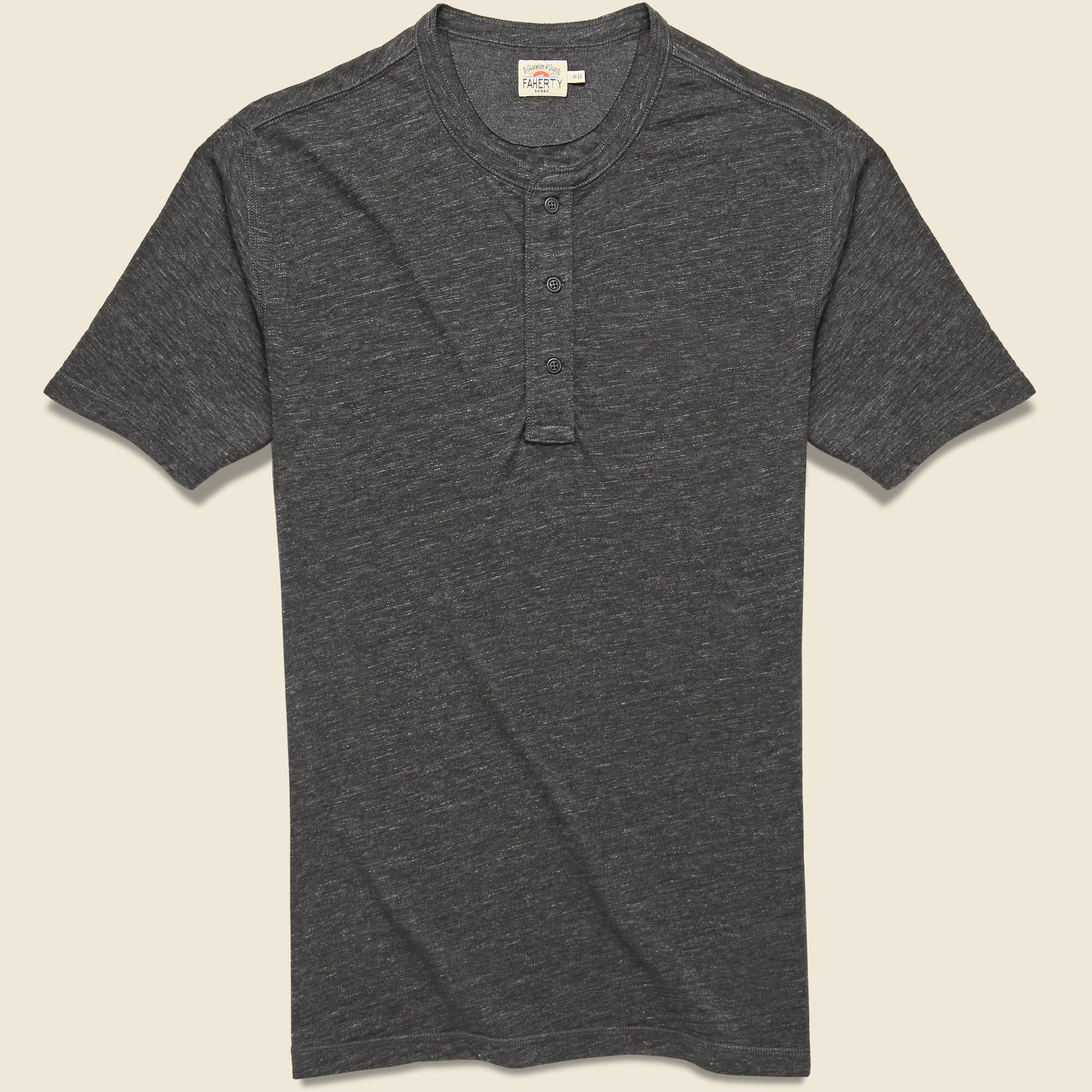 Heather Henley - Washed Black - Faherty - STAG Provisions - Tops - S/S Knit