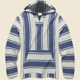 Cascade Hoodie - Cream with Blue Stripe - Faherty - STAG Provisions - Tops - Fleece / Sweatshirt