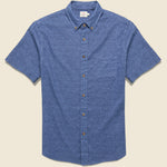 Breeze Shirt - Horizon Blues Frond Print - Faherty - STAG Provisions - Tops - S/S Woven - Other Pattern