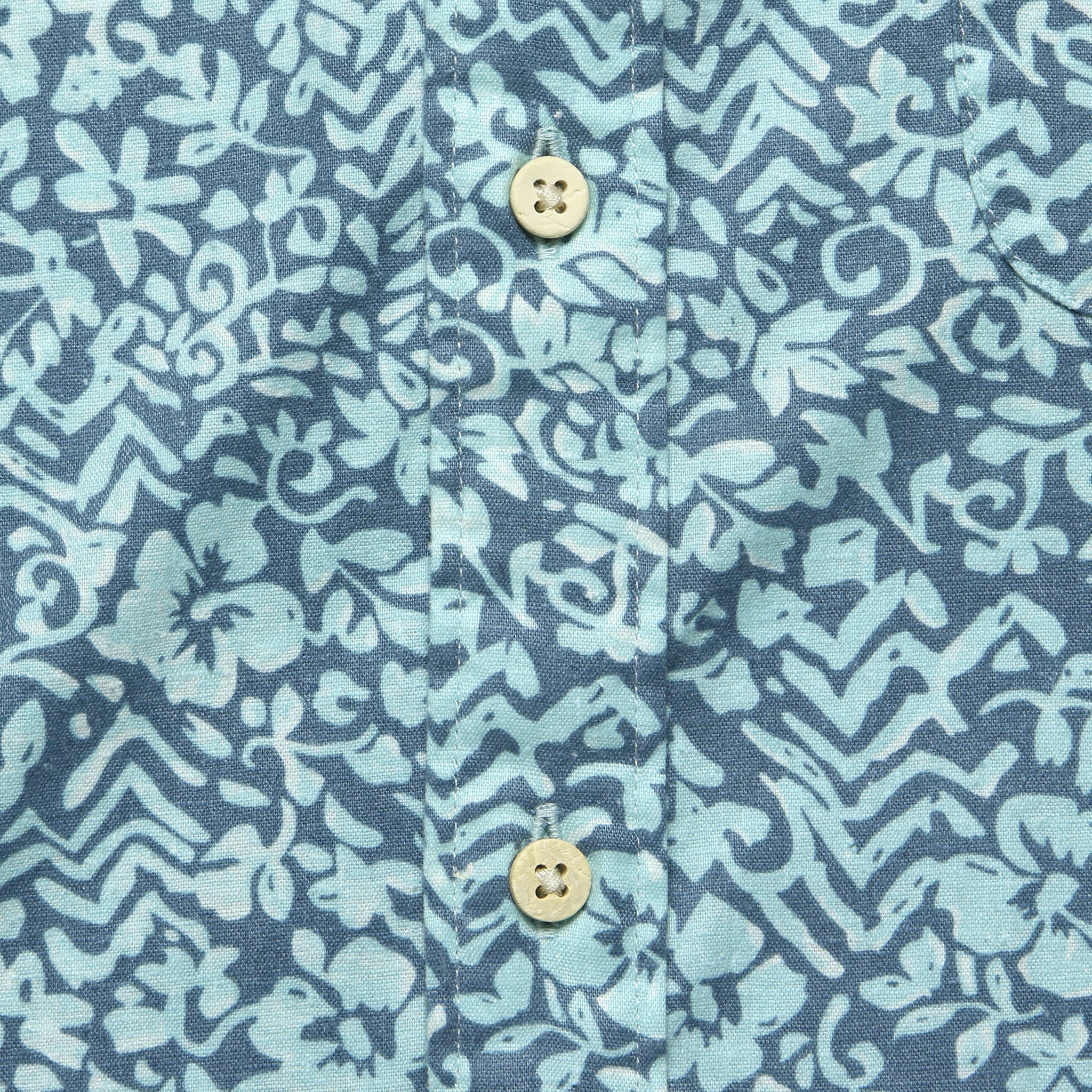 Breeze Shirt - Teal Waters Hilo - Faherty - STAG Provisions - Tops - S/S Woven - Other Pattern