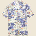 Kona Camp Shirt - South Pacific Swell - Faherty - STAG Provisions - Tops - S/S Woven - Other Pattern