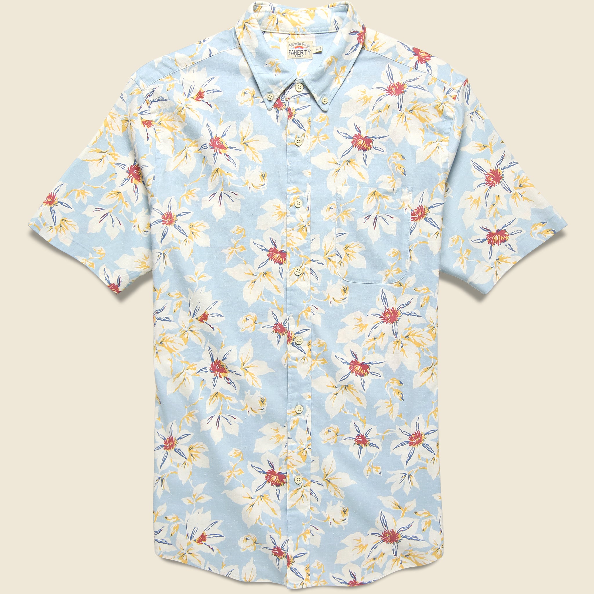 Breeze Shirt - Blue Sky Floral - Faherty - STAG Provisions - Tops - S/S Woven - Floral