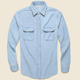 Penny Workshirt - Indigo Chambray - Faherty - STAG Provisions - Tops - L/S Woven - Solid