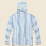Doublecloth Baja Poncho - Light Indigo Serape - Faherty - STAG Provisions - Tops - Fleece / Sweatshirt