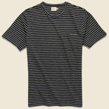 Indigo Pocket Tee - Black/White - Faherty - STAG Provisions - Tops - S/S Tee