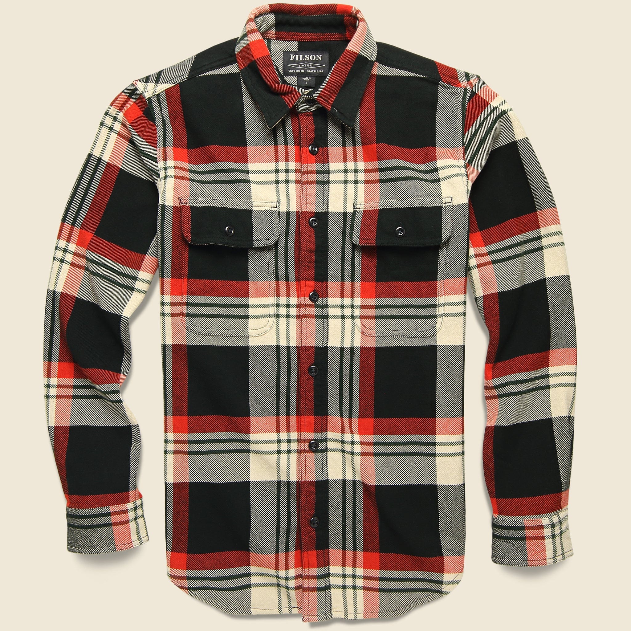 Vintage Flannel Workshirt - Black/Red - Filson - STAG Provisions - Tops - L/S Woven - Plaid