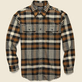 Vintage Flannel Workshirt - Black/Brown - Filson - STAG Provisions - Tops - L/S Woven - Plaid