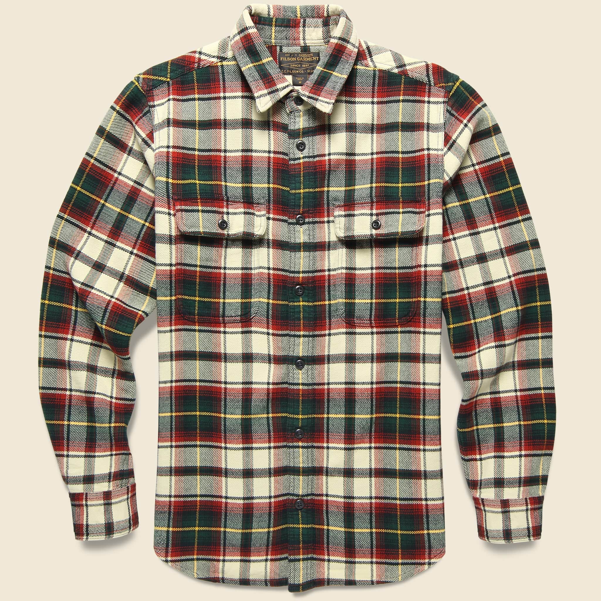 Vintage Flannel Workshirt - Red/Green/Tan - Filson - STAG Provisions - Tops - L/S Woven - Plaid