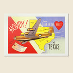 Howdy Texas Airplane Postcard - Paper Goods - STAG Provisions - Home - Office - Paper Goods