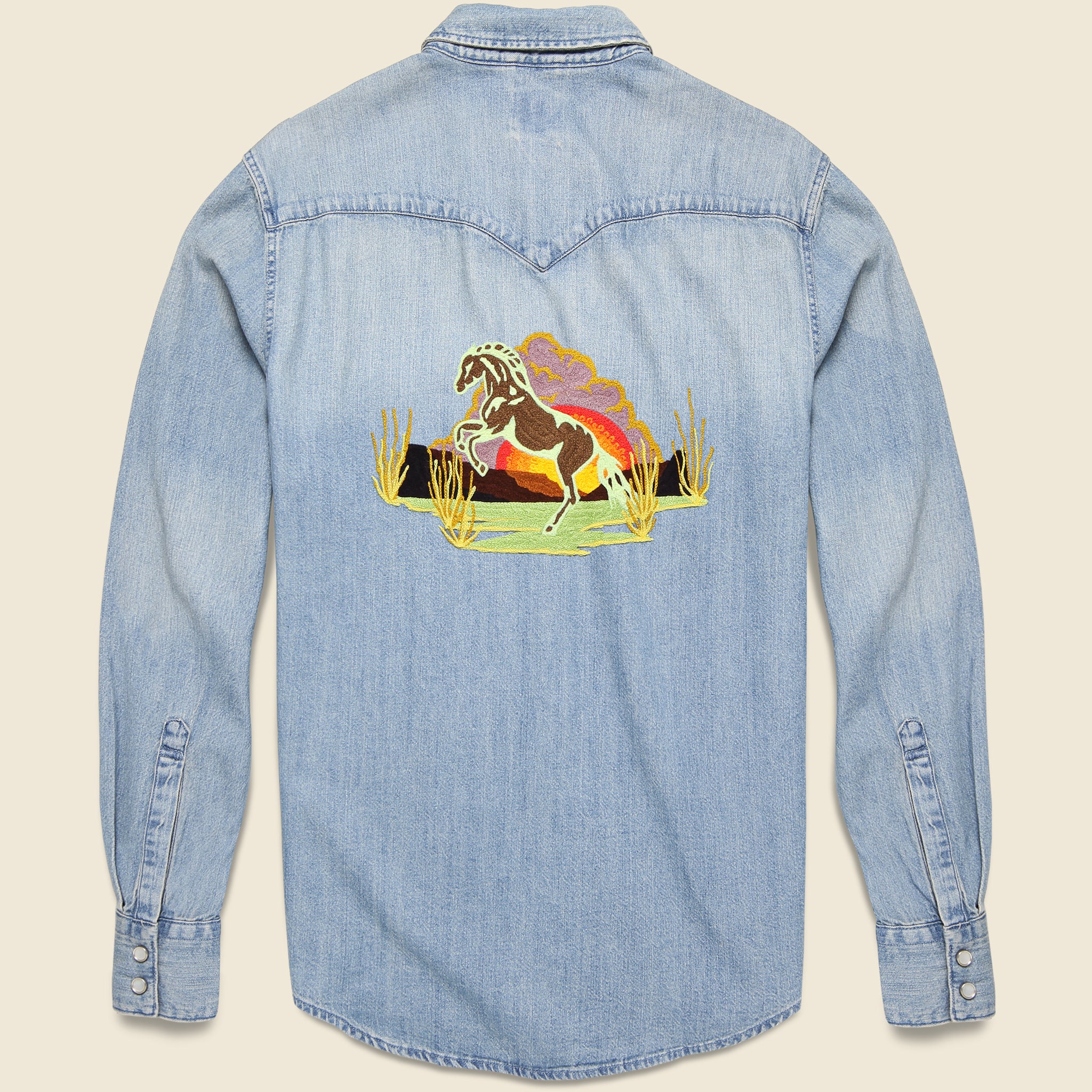 Horseshoe & Stallion Western Shirt - Fort Lonesome - STAG Provisions - Tops - L/S Woven - Other Pattern