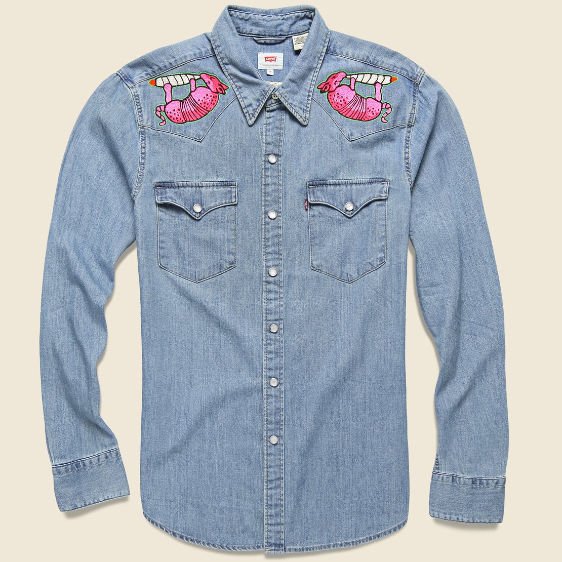 Levi's Barstow Western - Pink Armadillo Joint - Fort Lonesome - STAG Provisions - Tops - L/S Woven - Other Pattern