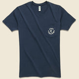 Logo Pocket Tee - Navy - Fort Lonesome - STAG Provisions - Tops - S/S Tee - Graphic