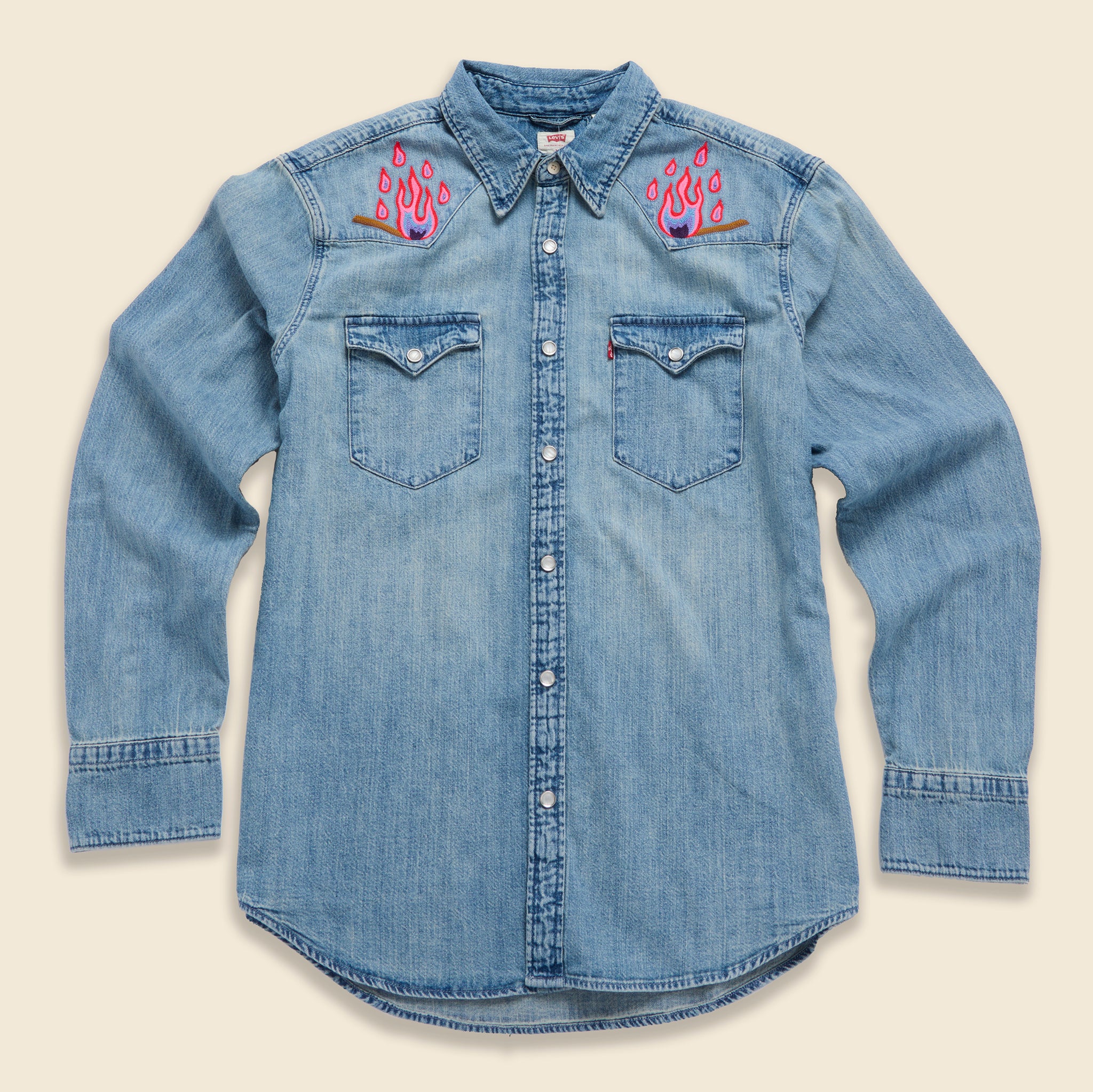 Ft. Lonesome x STAG Match Denim Western Shirt - Fort Lonesome - STAG Provisions - Tops - L/S Woven - Other Pattern