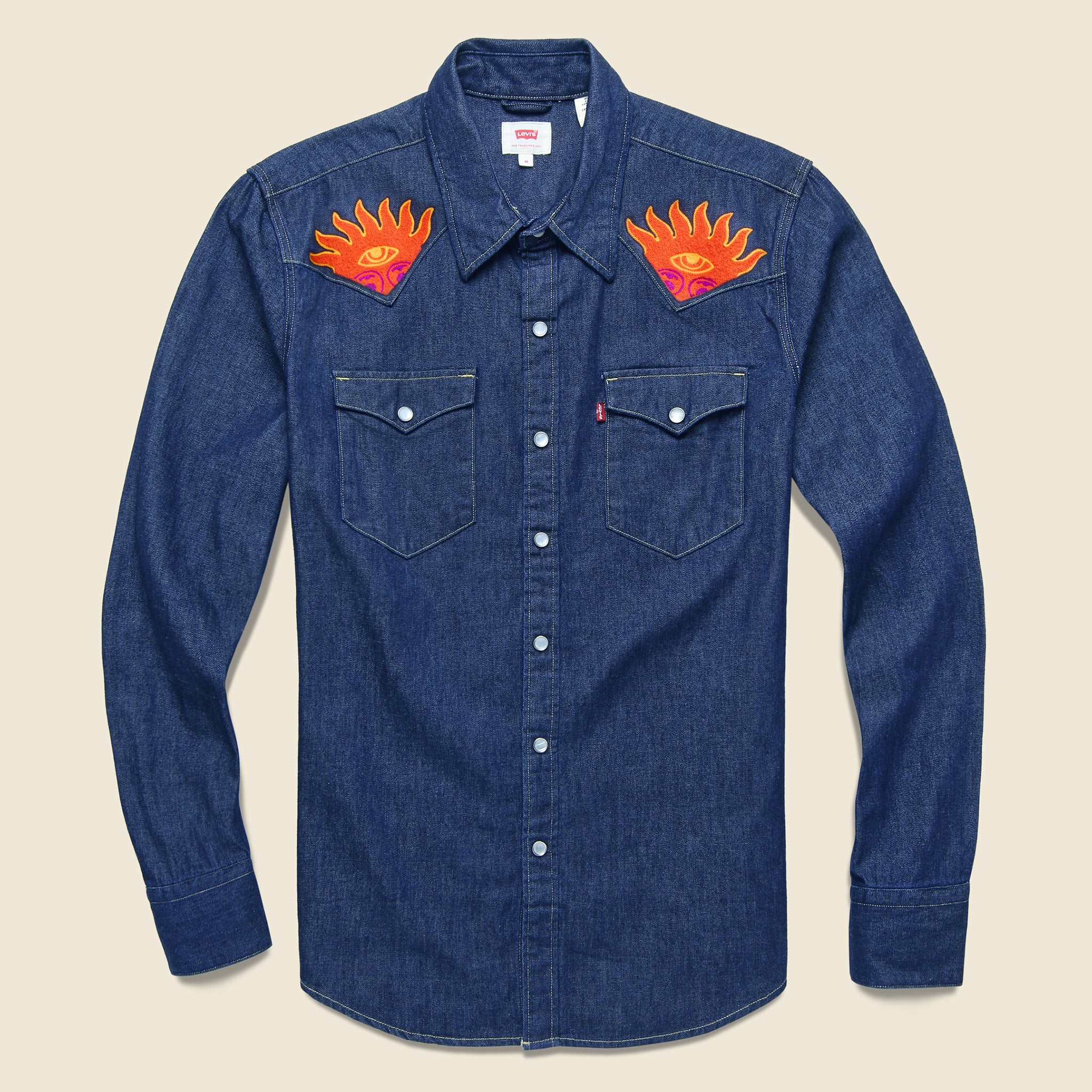Ft. Lonesome x STAG Sun Denim Western Shirt - Fort Lonesome - STAG Provisions - Tops - L/S Woven - Other Pattern