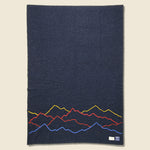Mountain Landscape Small Utility Blanket - Navy - Fort Lonesome - STAG Provisions - Gift - Blankets