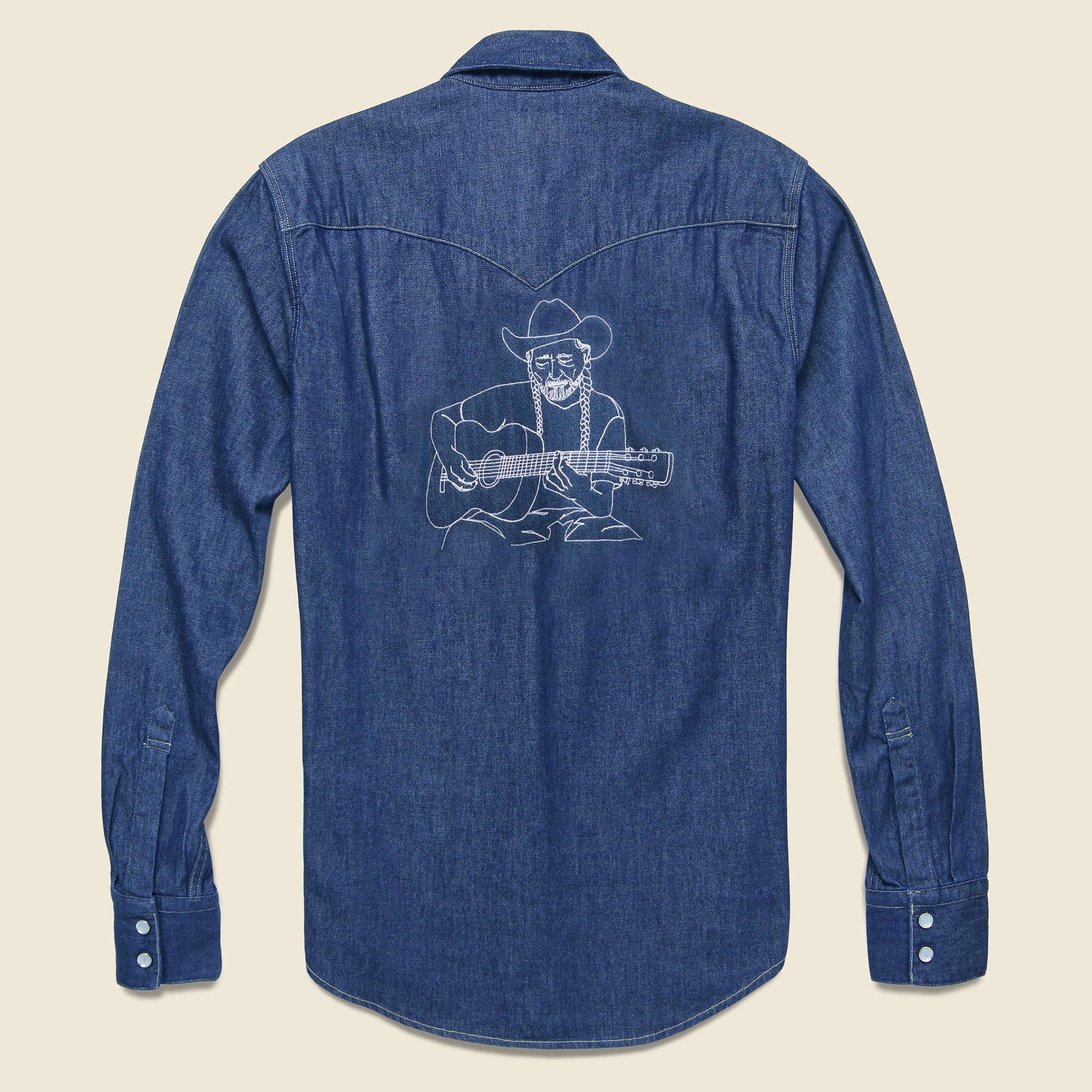Red Headed Stranger Western Shirt - Dark Wash - Future Vagabond - STAG Provisions - Tops - L/S Woven - Solid