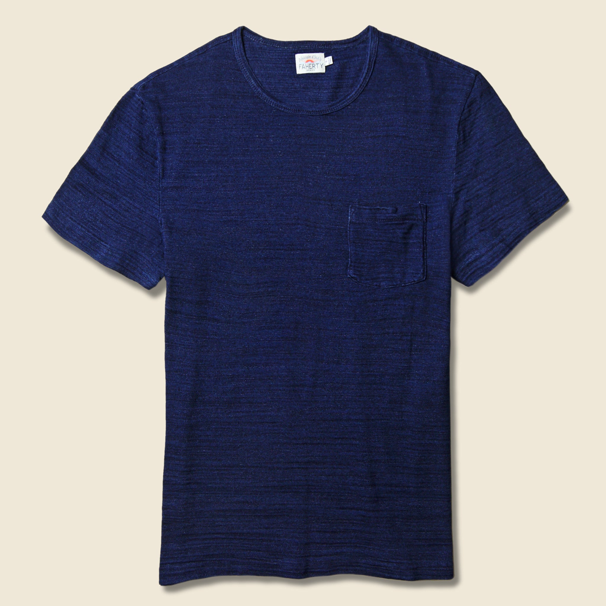 Indigo Pocket Tee - Dark Wash - Faherty - STAG Provisions - Tops - S/S Tee