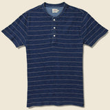 Stitch Stripe Henley - Indigo - Faherty - STAG Provisions - Tops - S/S Knit