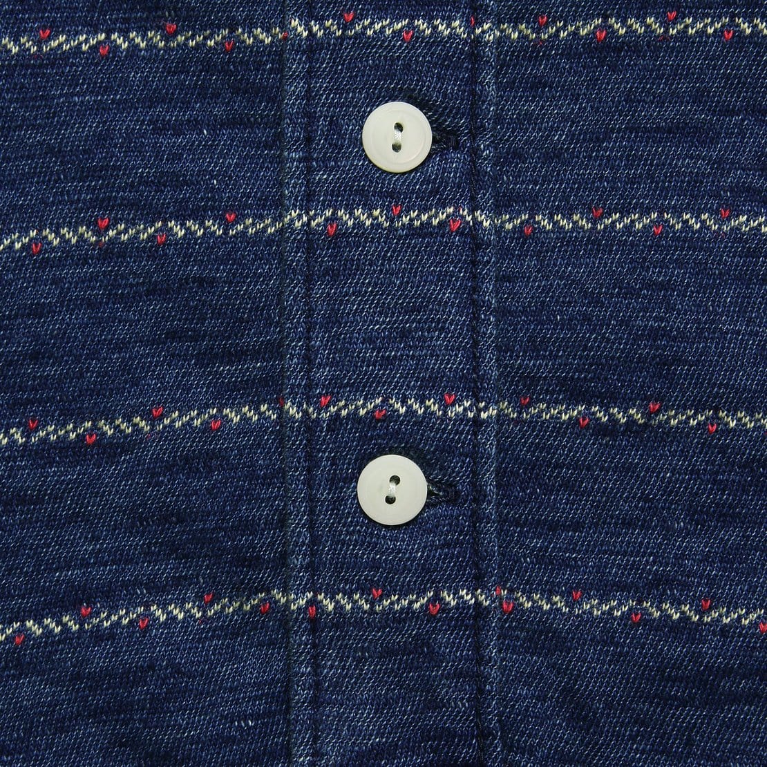 Stitch Stripe Henley - Indigo - Faherty - STAG Provisions - Tops - S/S Knit
