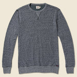 Dual Knit Crew Sweatshirt - Washed Black - Faherty - STAG Provisions - Tops - Fleece / Sweatshirt
