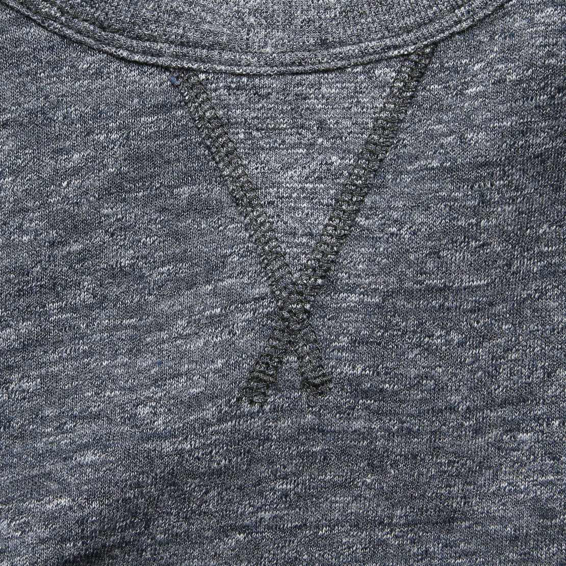 Dual Knit Crew Sweatshirt - Washed Black - Faherty - STAG Provisions - Tops - Fleece / Sweatshirt