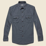 Washed Chino Shirt - Midnight - Faherty - STAG Provisions - Tops - L/S Woven - Solid