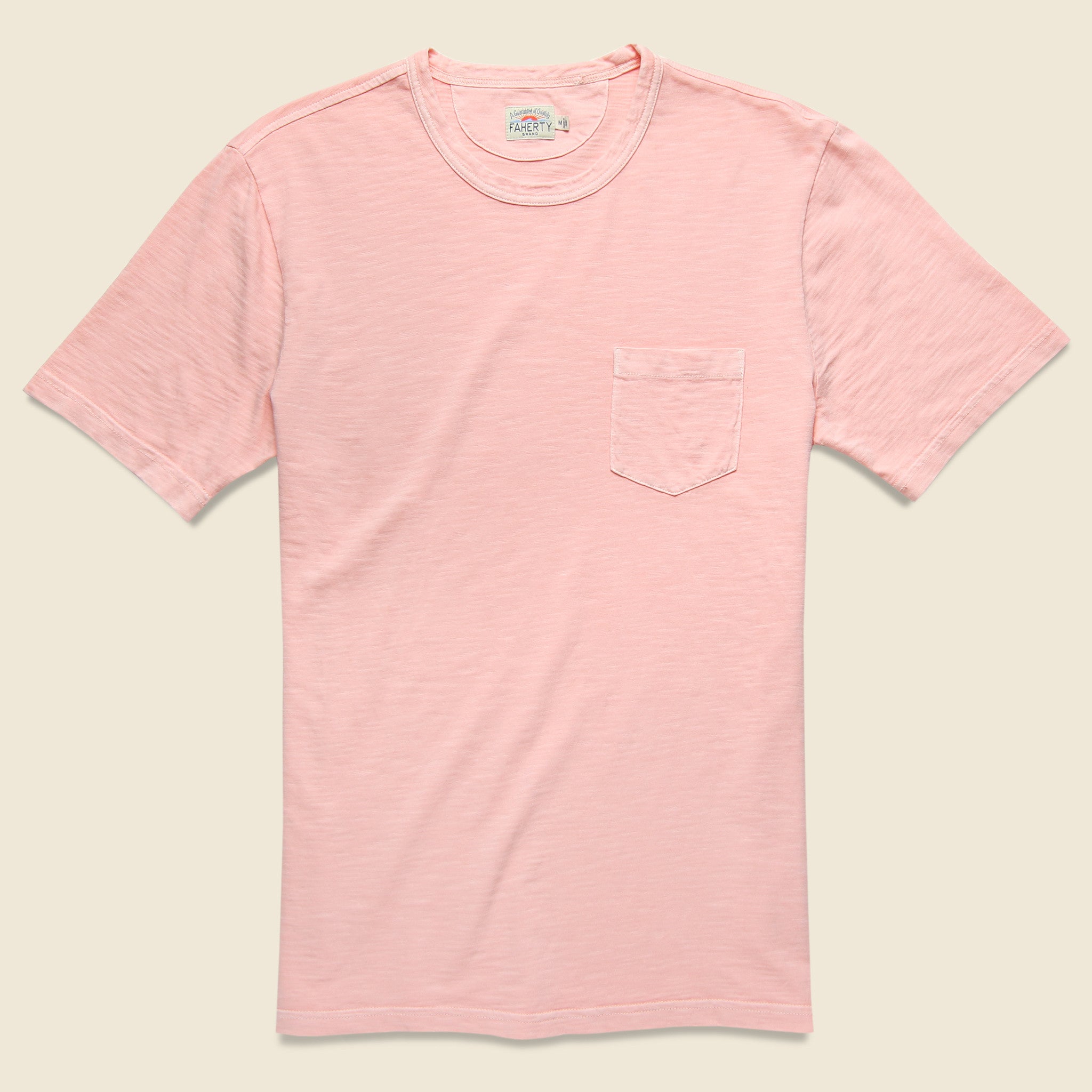 Garment Dye Pocket Tee - Summer Pink - Faherty - STAG Provisions - Tops - S/S Tee
