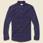 Windowpane Ventura Shirt - Indigo/Red - Faherty - STAG Provisions - Tops - L/S Woven - Plaid