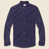 Windowpane Ventura Shirt - Indigo/Red - Faherty - STAG Provisions - Tops - L/S Woven - Plaid