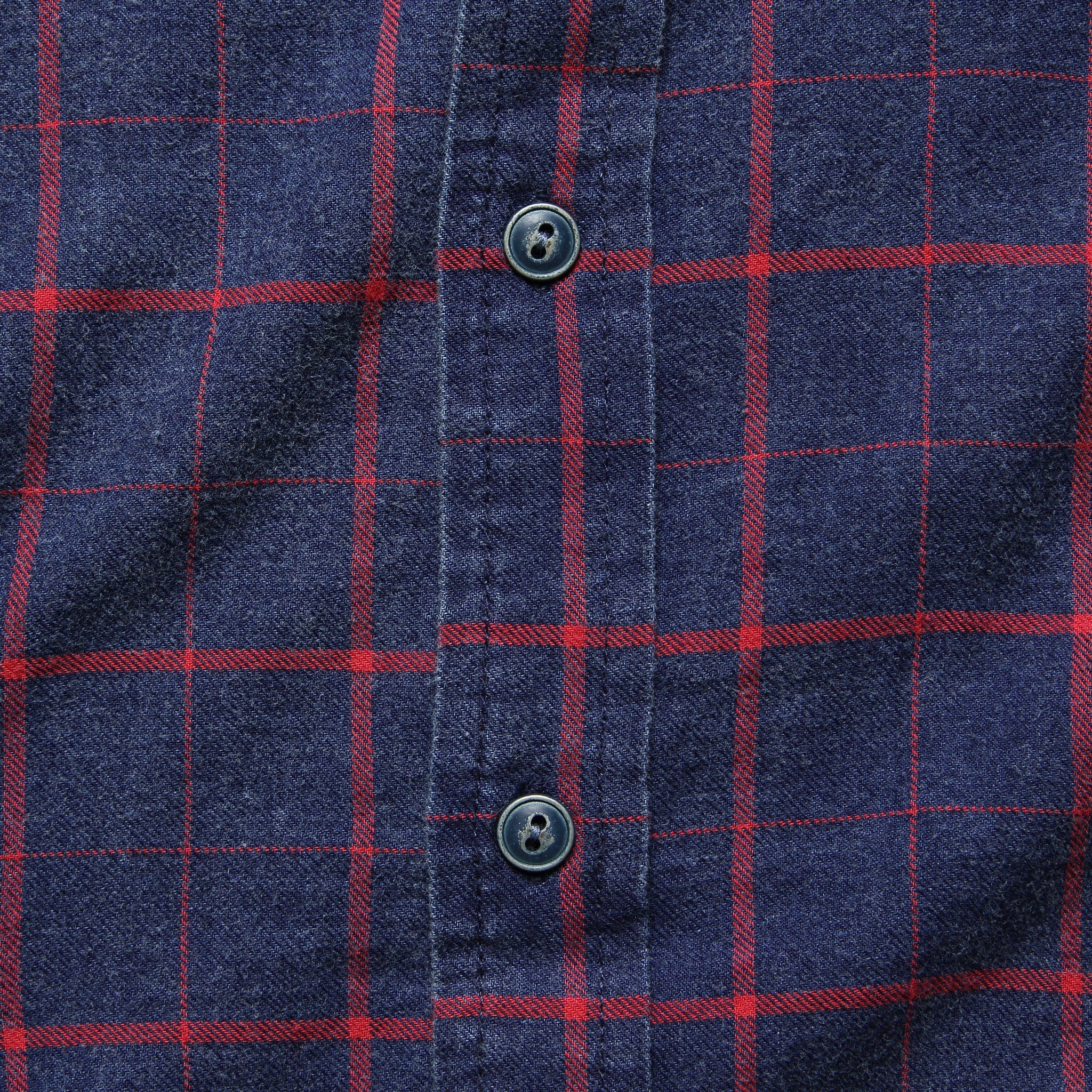 Windowpane Ventura Shirt - Indigo/Red - Faherty - STAG Provisions - Tops - L/S Woven - Plaid