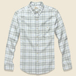 Signature Washed Twill Shirt - Grey/Cream - Faherty - STAG Provisions - Tops - L/S Woven - Plaid