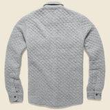 Quilted Belmar CPO Shirt Jacket - Grey Feeder Stripe - Faherty - STAG Provisions - Outerwear - Shirt Jacket