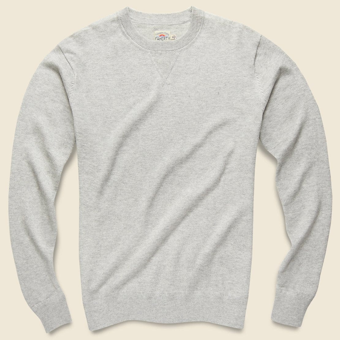 Sconset Crew Sweater - Light Grey Heather - Faherty - STAG Provisions - Tops - Sweater