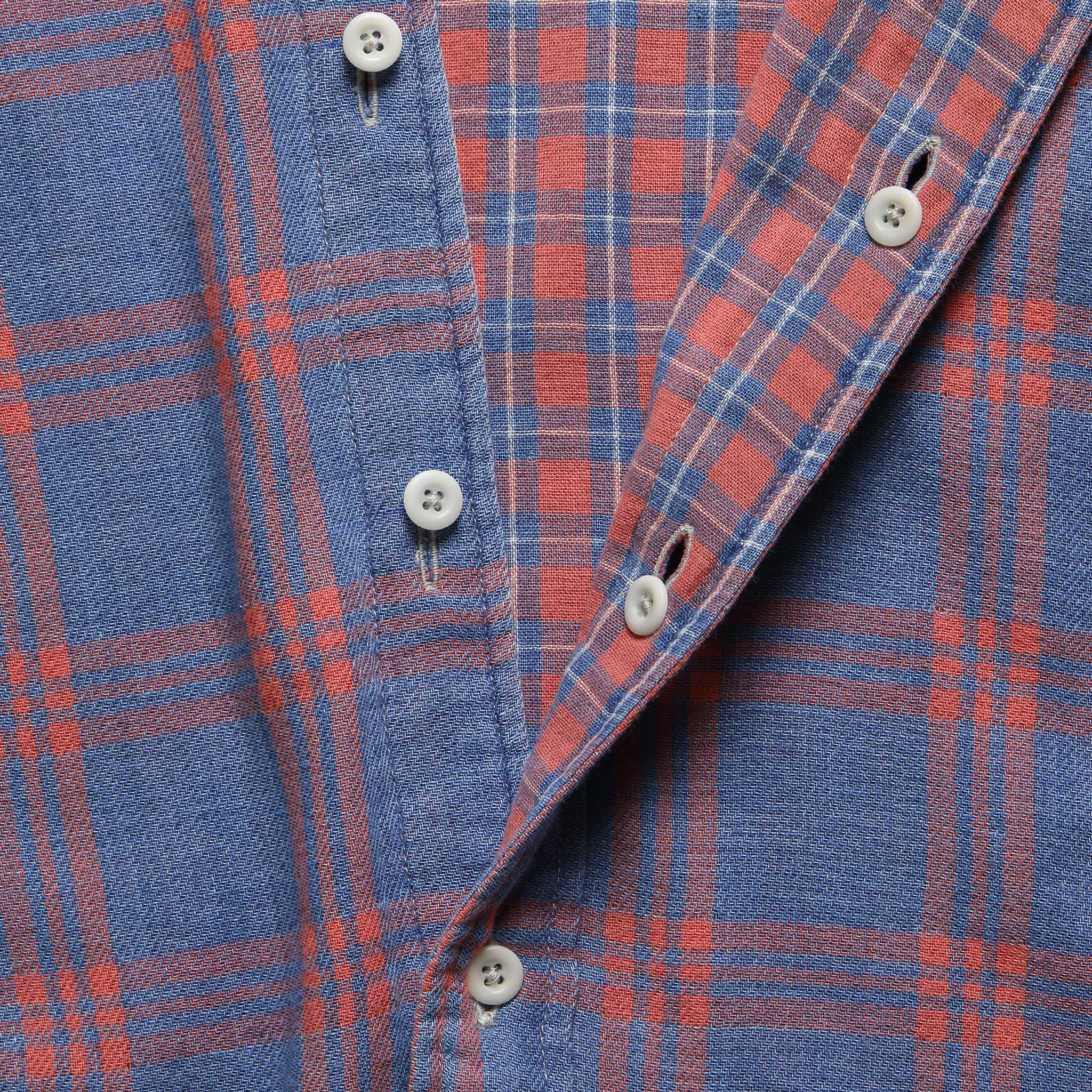Reversible Belmar Shirt - Indigo/Red Plaid - Faherty - STAG Provisions - Tops - L/S Woven - Plaid