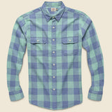 Belmar Workshirt - Teal Buffalo Check - Faherty - STAG Provisions - Tops - L/S Woven - Plaid