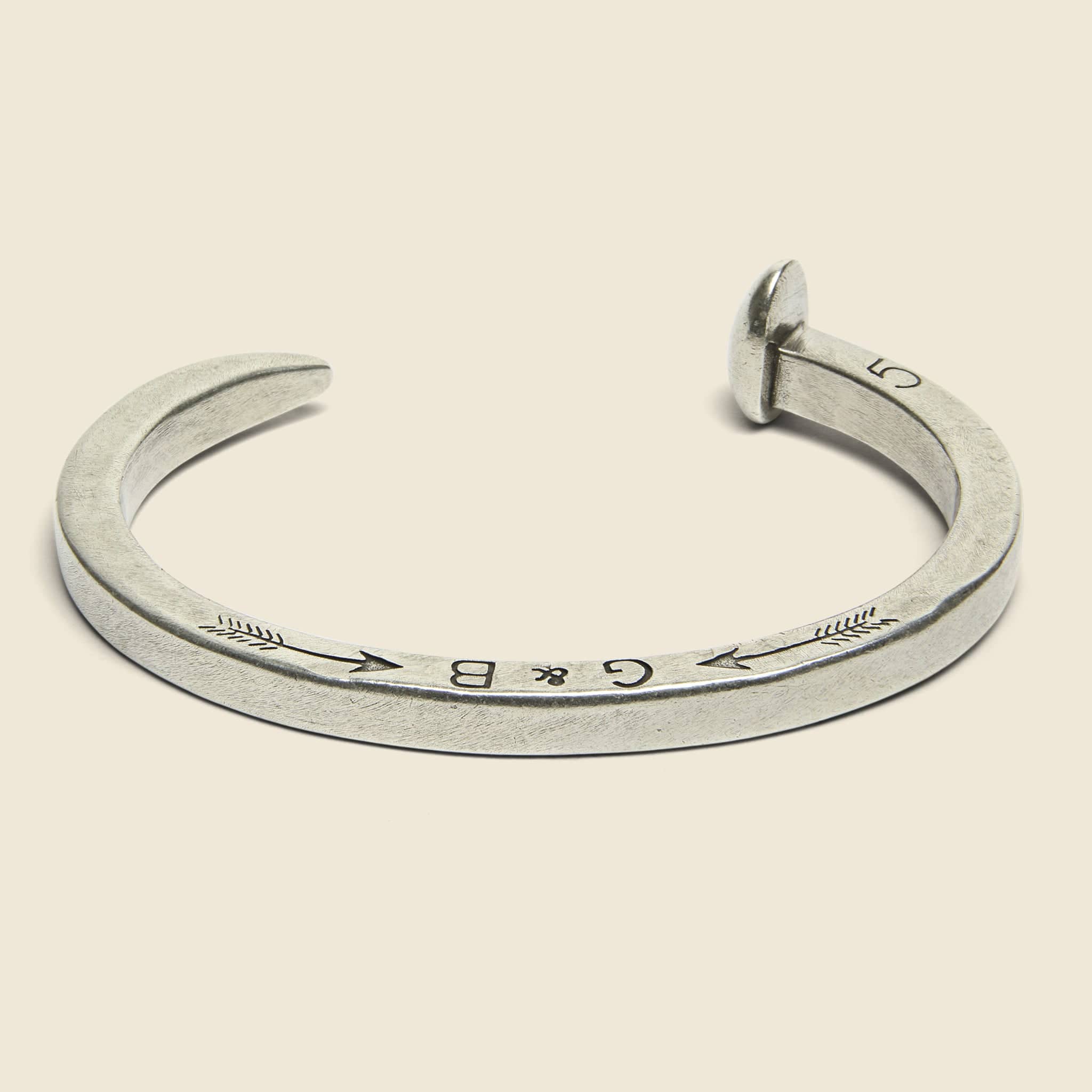 The Original Railroad Spike Cuff - Silver Oxide - Giles & Brother - STAG Provisions - Accessories - Cuffs