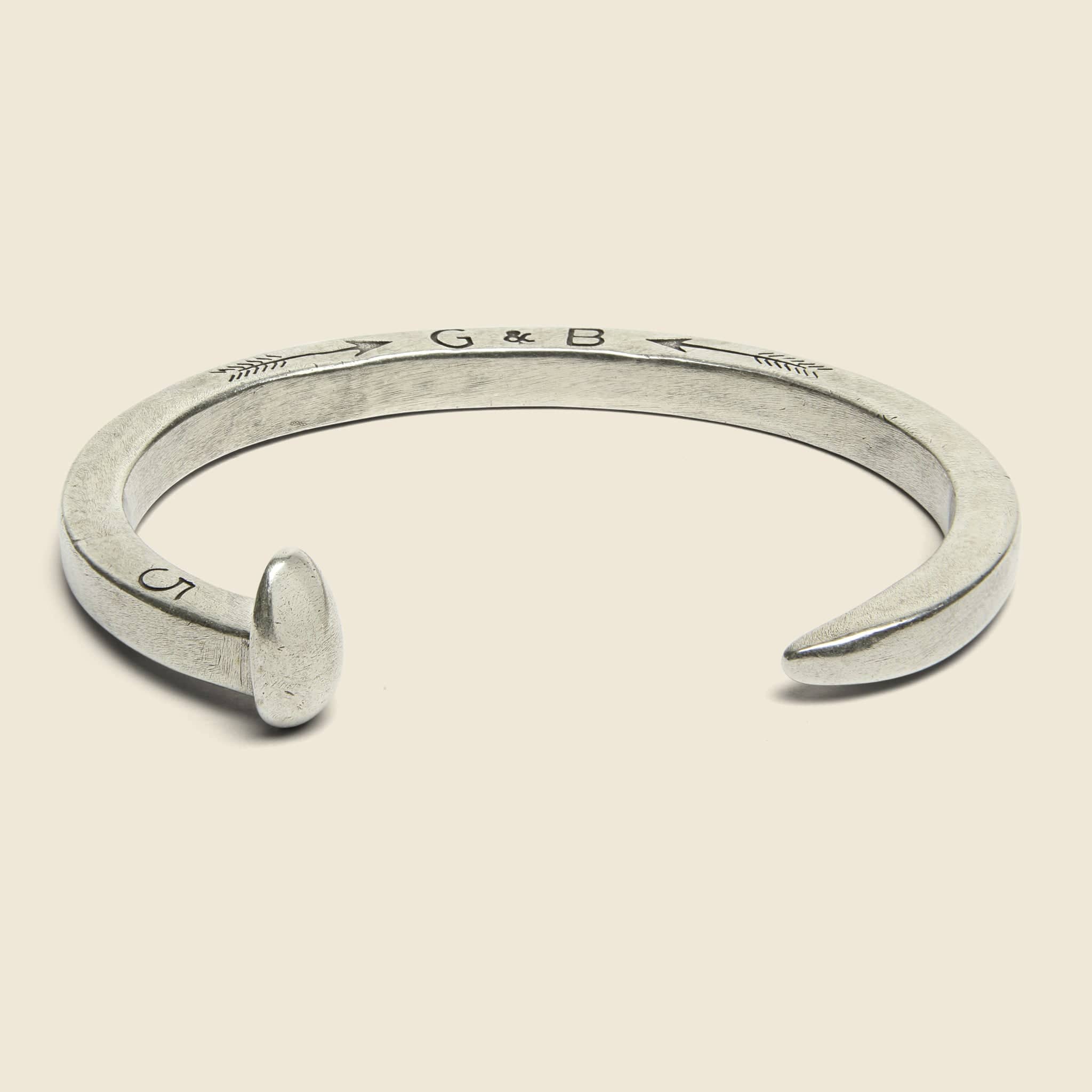 The Original Railroad Spike Cuff - Silver Oxide - Giles & Brother - STAG Provisions - Accessories - Cuffs