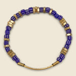 ID Bar Vintage Striped Beaded Bracelet - Brass/Blue - Giles & Brother - STAG Provisions - Accessories - Cuffs