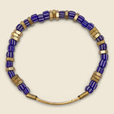 ID Bar Vintage Striped Beaded Bracelet - Brass/Blue - Giles & Brother - STAG Provisions - Accessories - Cuffs