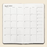 2021 Embossed Leather Pocket Datebook - Black Crocodile - Paper Goods - STAG Provisions - Gift - Stationery