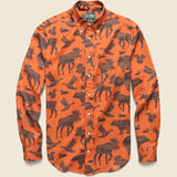 Earth Flannel Shirt - Orange - Gitman Vintage - STAG Provisions - Tops - L/S Woven - Other Pattern
