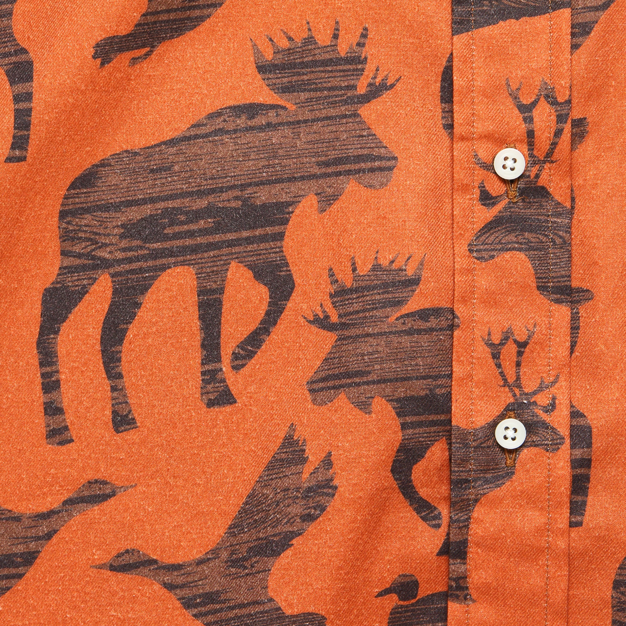 Earth Flannel Shirt - Orange - Gitman Vintage - STAG Provisions - Tops - L/S Woven - Other Pattern