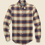 Slub Check Shirt - Tan Indigo - Gitman Vintage - STAG Provisions - Tops - L/S Woven - Plaid